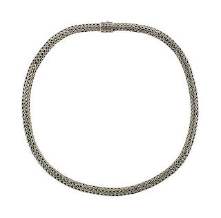 John Hardy Sterling Silver Wheat Chain Necklace