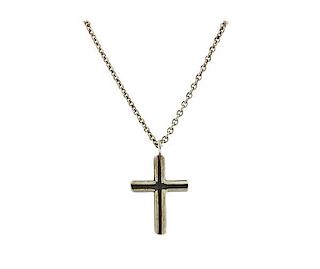Tiffany &amp; Co Sterling Silver Cross Pendant Necklace