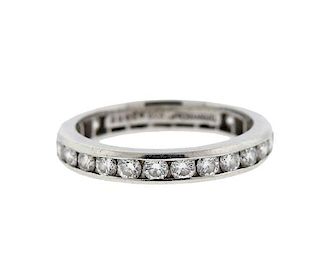Tiffany &amp; Co. Platinum Diamond Eternity Band Ring