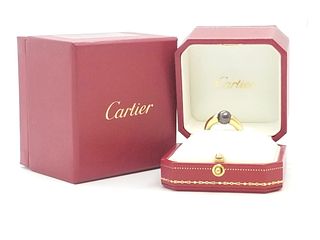 Cartier 1994 Paris La Bague Perla Ring In 18Kt Gold With Tahitian Black Pearl