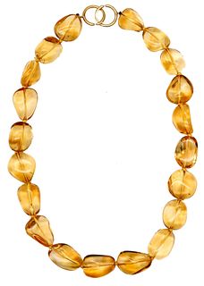 Tiffany Co. By Paloma Picasso Necklace In 18Kt Gold With Citrines