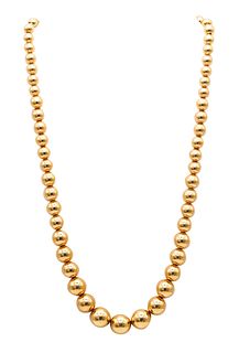 Tiffany Co. Hardware Graduated Necklace In 18Kt Gold