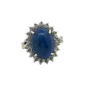 Lapis Lazuli & Diamond 18k Gold Ring