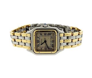Cartier Panthere 18K Gold Stainless Steel Quartz Watch