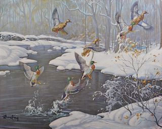 Louis Darling: Mallard Ducks, Winter, Heading South