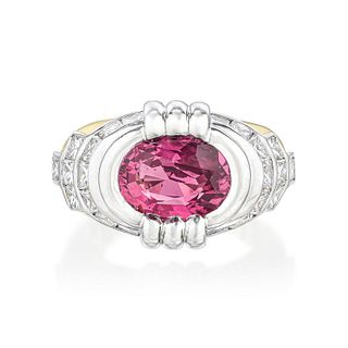 Marchak Paris Ceylon Unheated Pink Sapphire Ring, GIA Certified
