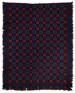 AMERICAN DOUBLE WEAVE COVERLET