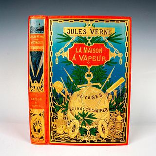 Jules Verne, La Maison a Vapeur, French Edition Au Globe Dore