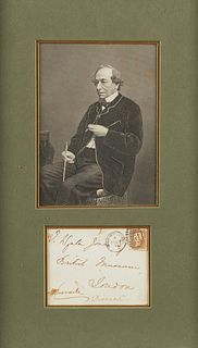Benjamin Disraeli Signature and Photograph