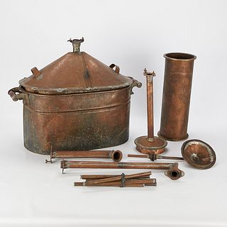 Large Prohibition Era Copper Pot Still