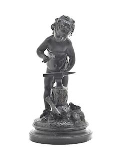A Bronze Figure, after Salmson, Height 10 inches.