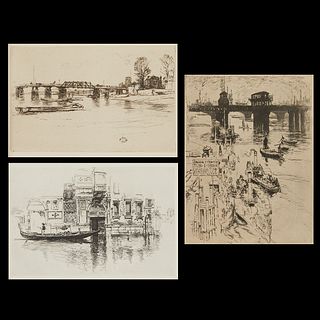 3 19th c. Etchings - Whistler & Pennell