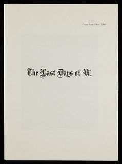 Alec Soth "The Last Days of W." Newsprint Book