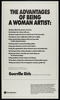Guerilla Girls Advantages of Being a Woman Artist