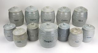 12 Pc. Robinson- Ransbottom pottery cannister set