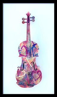 E.M.  ZAX- Hand painted violin "Violin"