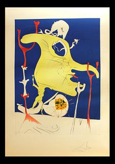 Salvador Dali- Original Engravings with Lithographic Color "Le dernier venu de la derniere planete"