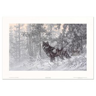 Larry Fanning (1938-2014), "Phantom of the North - Wolf (Small)" Hand Signed Lithograph with Letter of Authenticity.