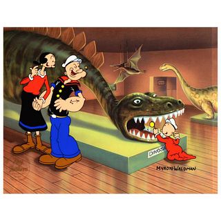 Myron Waldman (1908-2006)! "Don't Feed the Dinosaur" Limited Edition Hand Inked and Painted Animation Cel, Numbered and Hand Signed with COA!
