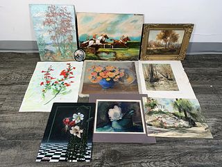 COLLECTION OF SIGNED PAINTINGS