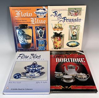 FOUR BOOKS ON CHINA, FLOW BLUE, NORITAKE