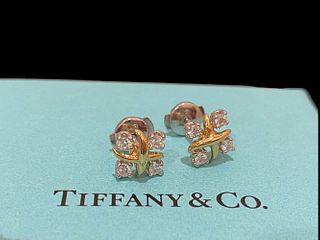 Tiffany & Co Lynn Earrings 18k yellow gold Diamonds