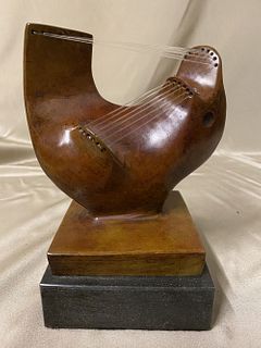 HENRY MOORE  ENGLISH BRONZE SCULPTURE STRING