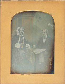 Full Plate Daguerreotype, Ca. 1840, Portrait Of Married Couple, H 8" W 6.5" Depth 1"