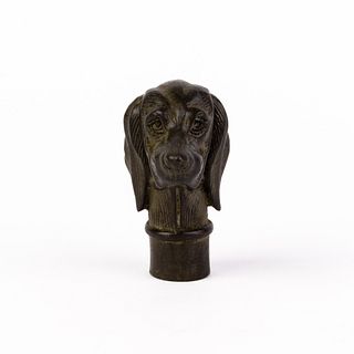 Gilded Bronze Dog Cane Handle 