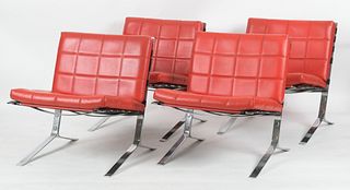 Four Mid Century Lounge Chairs