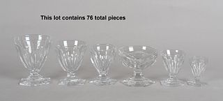 Suite of Seventy-Six Baccarat Clear Glass Stemware