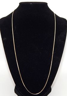 14k Solid Gold Serpentine Necklace
