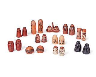 A group of Southwest pottery salt and pepper shakers
