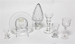 A Collection of Cut Glass Articles, Diameter of first 7 3/4 inches.