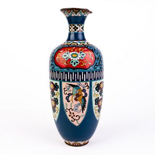 Japanese Enamel Cloisonne Vase Meiji 