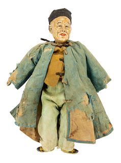 ASIAN / CHINESE CLOTH AND COMPOSITION ADULT MALE DOLL