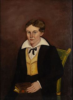 SAMUEL T. TAYLOR (VIRGINIA, C. 1806-1846) FOLK ART PORTRAIT OF A BOY