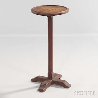 Red-painted Cross-base Candlestand