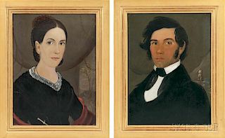 Attributed to William Matthew Prior (Massachusetts/Maine, 1806-1873), Pair of Portraits, Possibly a Portuguese Sea Captain an