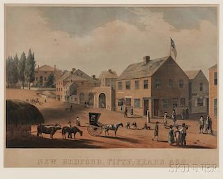 Endicott and Co., Lithographers (American, 1852-1886)    New Bedford, Fifty Years Ago