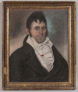 American School, Early 19th Century      Portrait of Doctor Samuel Harris of Philadelphia