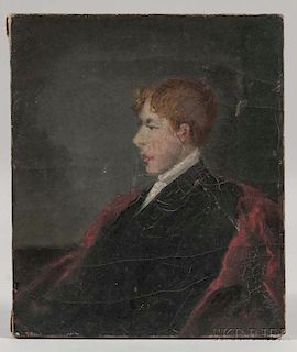 William Willard (Massachusetts, 1819-1904)      Portrait of a Boy in Profile, Probably the Artist's Son