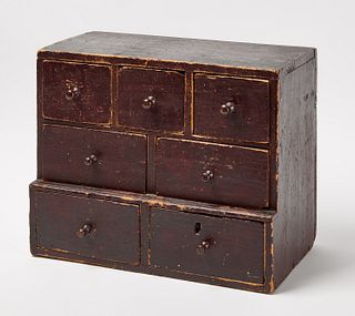 Apothecary Chest in Spanish Brown Paint
