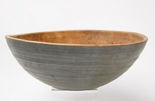 Turned Painted Wooden Bowl