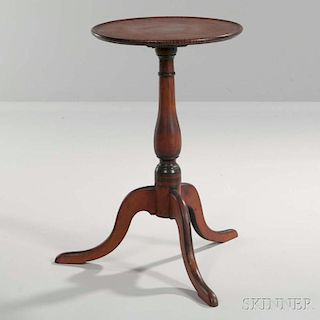 Tiger Maple and Maple Dish-top Candlestand