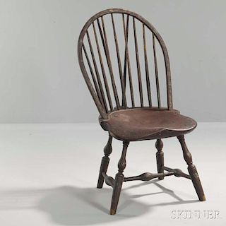 Painted Braced Bow-back Windsor Side Chair