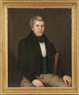 American School, 19th Century      Portrait of a Blond Gentleman, Reportedly from Vermont
