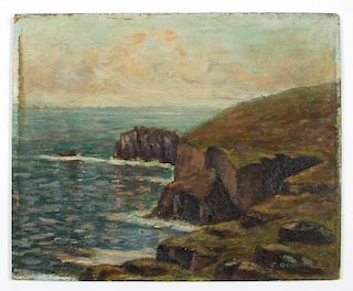 James Bennetts (British, Early 20th c) Evening, Land's End, 1924