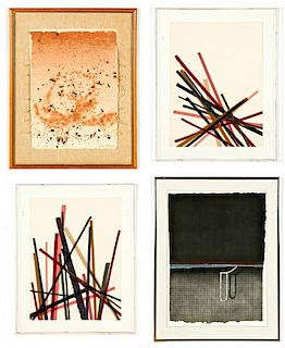 4 Abstract Works by Various Artists (American, 20th c.)