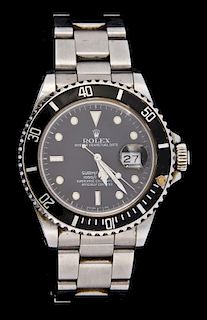 Rolex Oyster Perpetual Date Submariner SS Watch